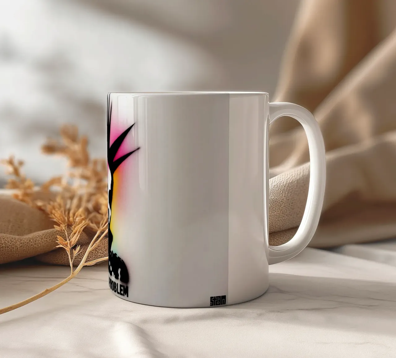 sounds like a you problem – Stencil, Graffiti & Streetart tazza in ceramica da STAN Z.