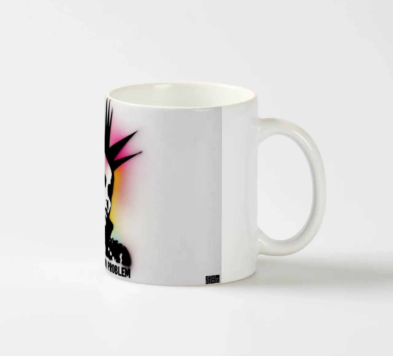 sounds like a you problem – Stencil, Graffiti & Streetart tazza in ceramica da STAN Z.