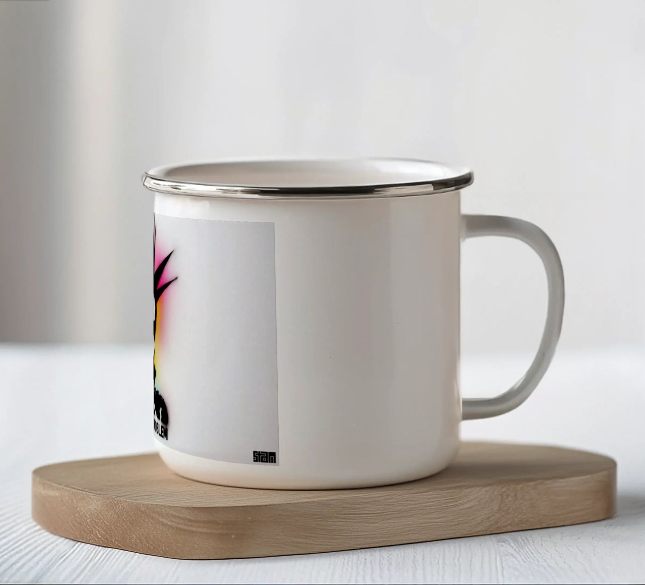 sounds like a you problem – Stencil, Graffiti & Streetart tazza in smalto da STAN Z.