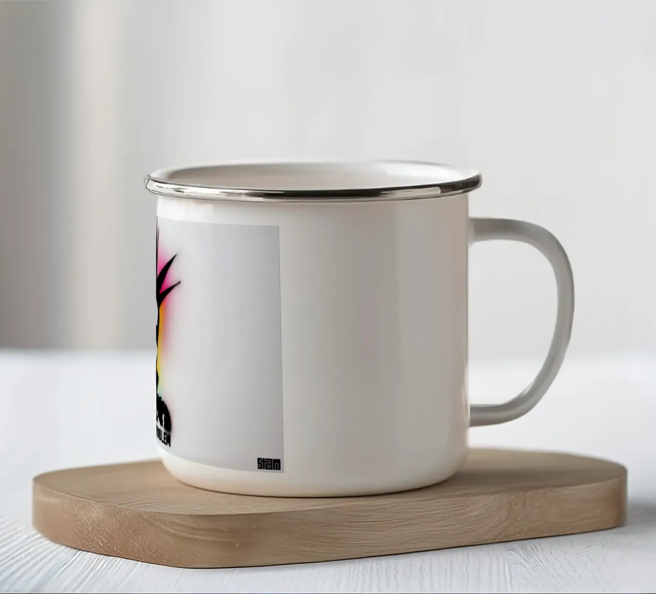 sounds like a you problem – Stencil, Graffiti & Streetart tazza in smalto da STAN Z.