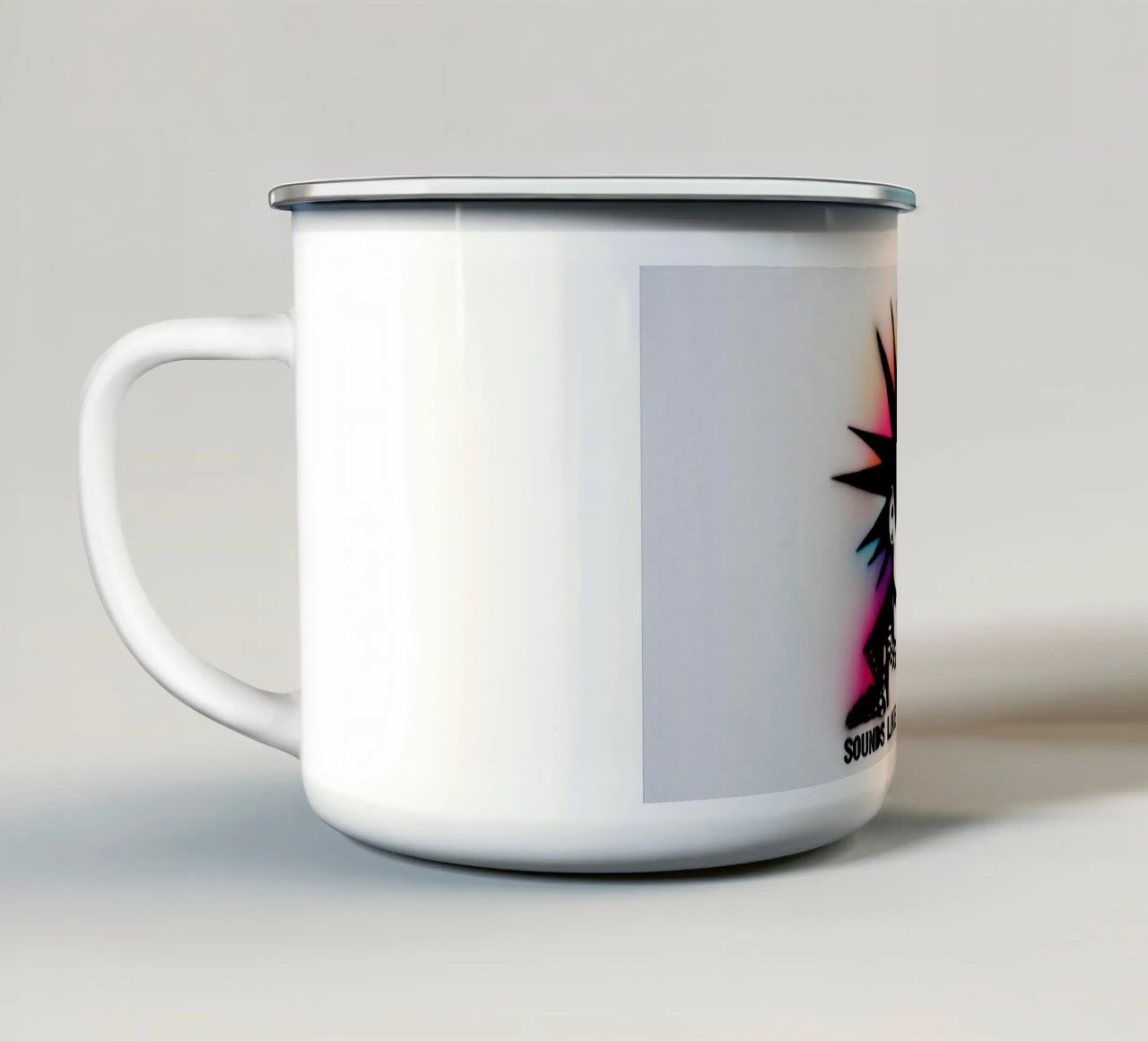 sounds like a you problem – Stencil, Graffiti & Streetart tazza in smalto da STAN Z.
