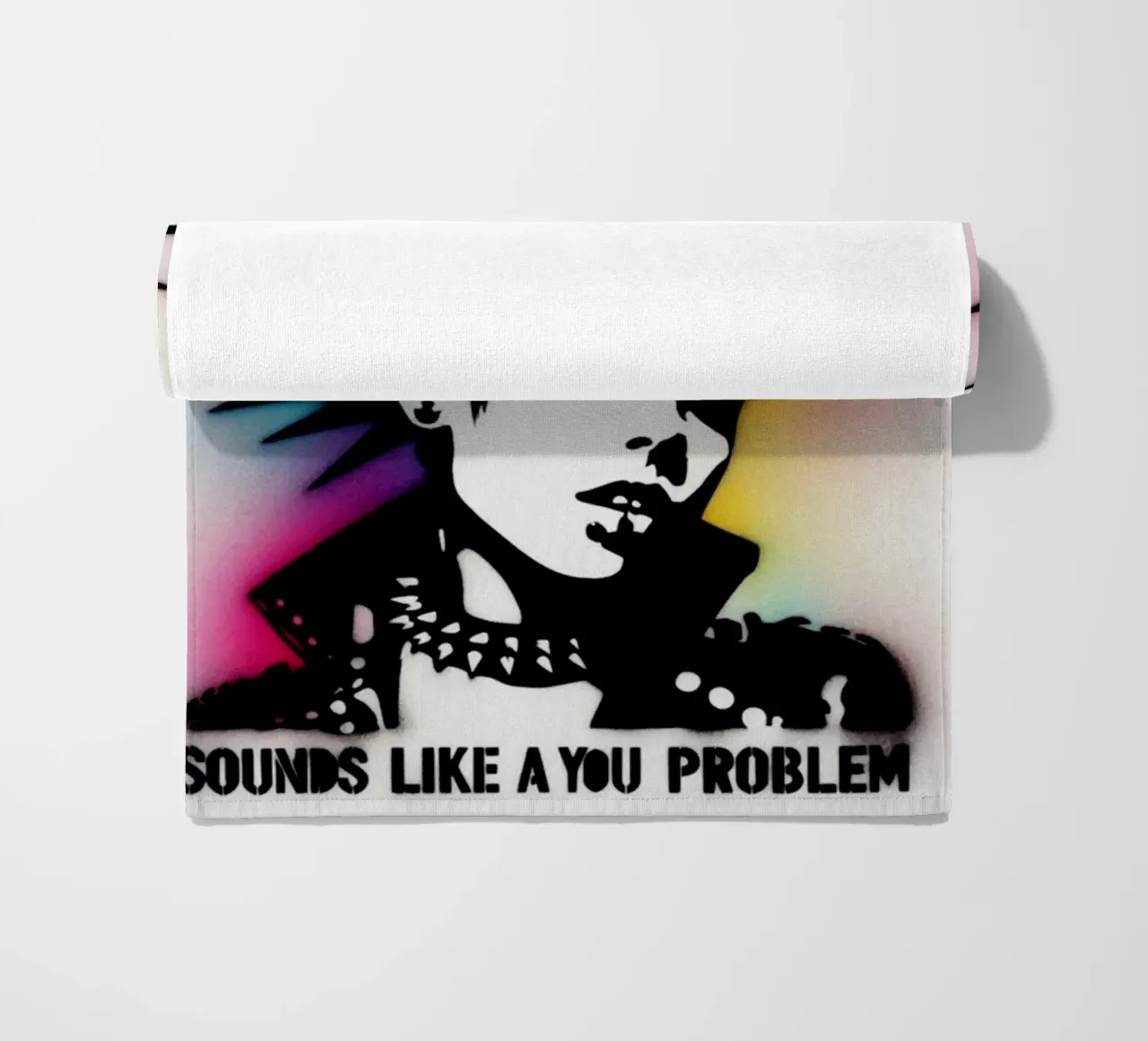 sounds like a you problem – Stencil, Graffiti & Streetart strandhanddoek van STAN Z.