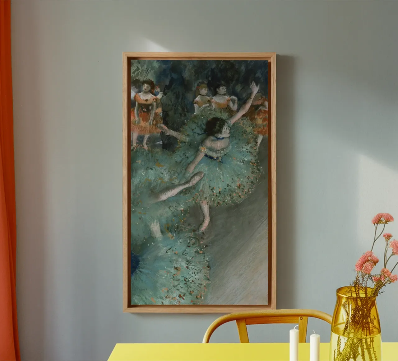 Edgar Degas - Swaying Dancer canvas with Floater frame by Timeless Artworks