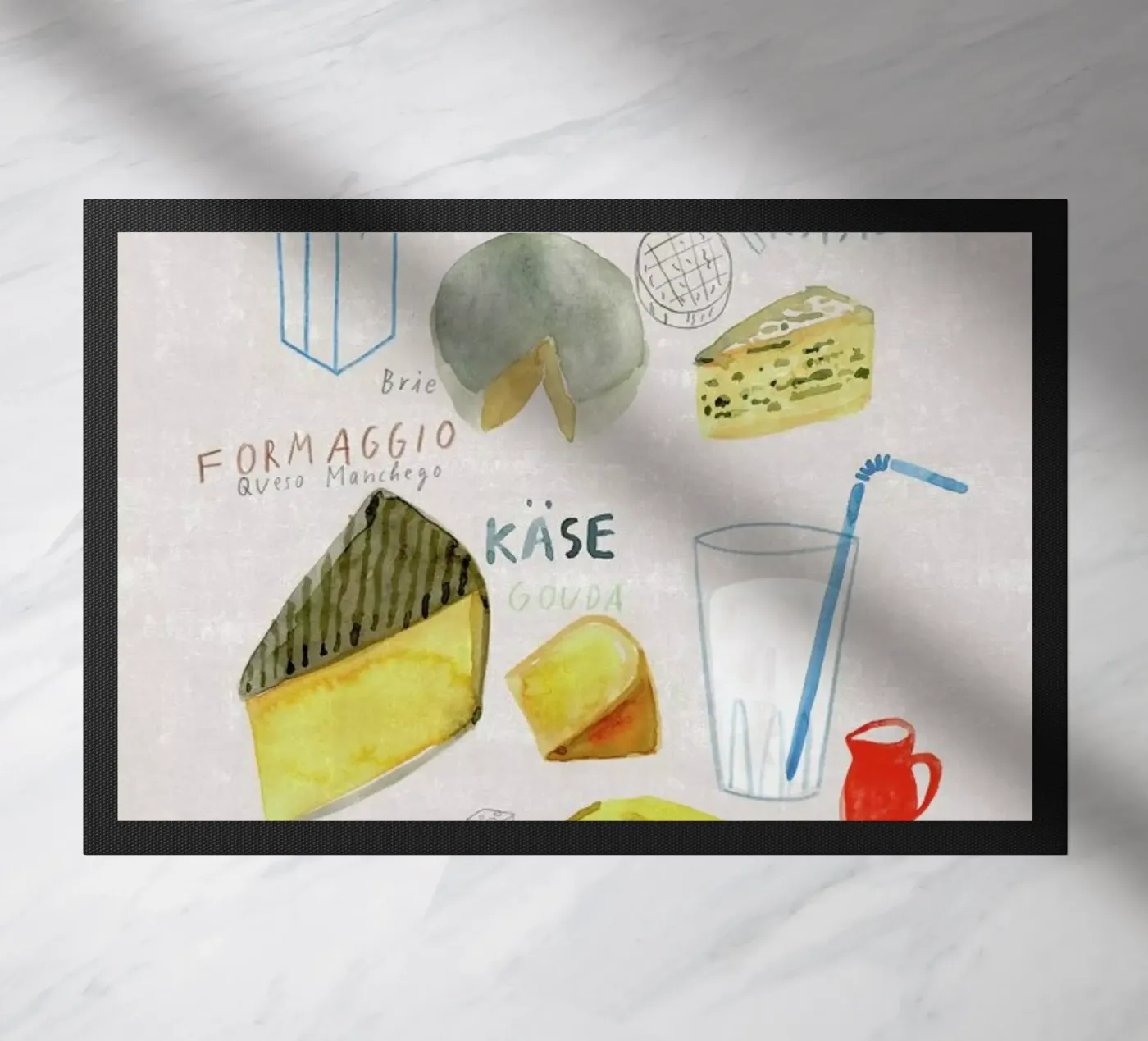 Käse Fußmatte von Rinah Lang