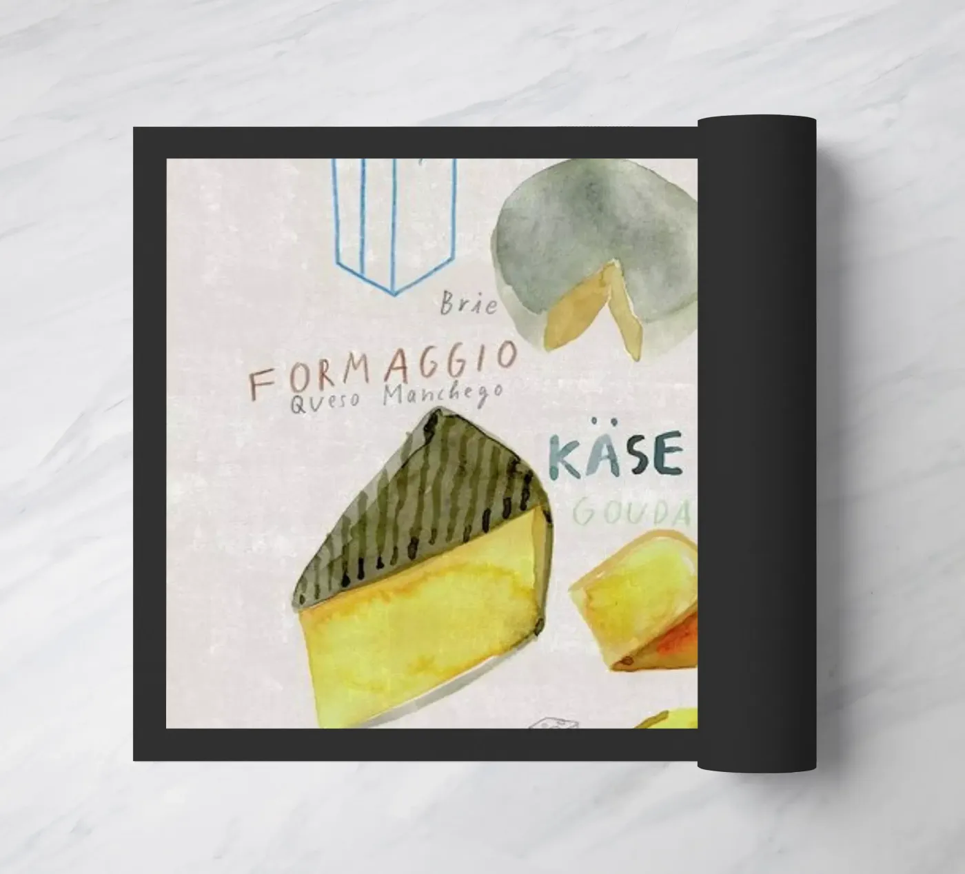 Käse doormat by Rinah Lang