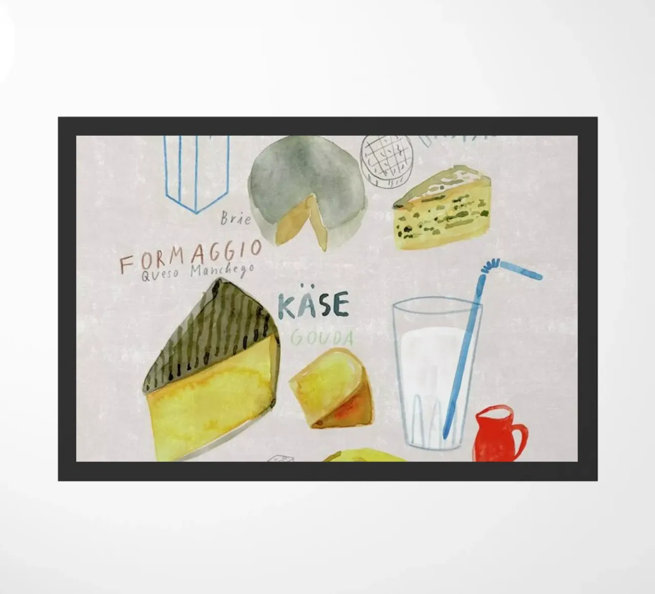 Käse doormat by Rinah Lang