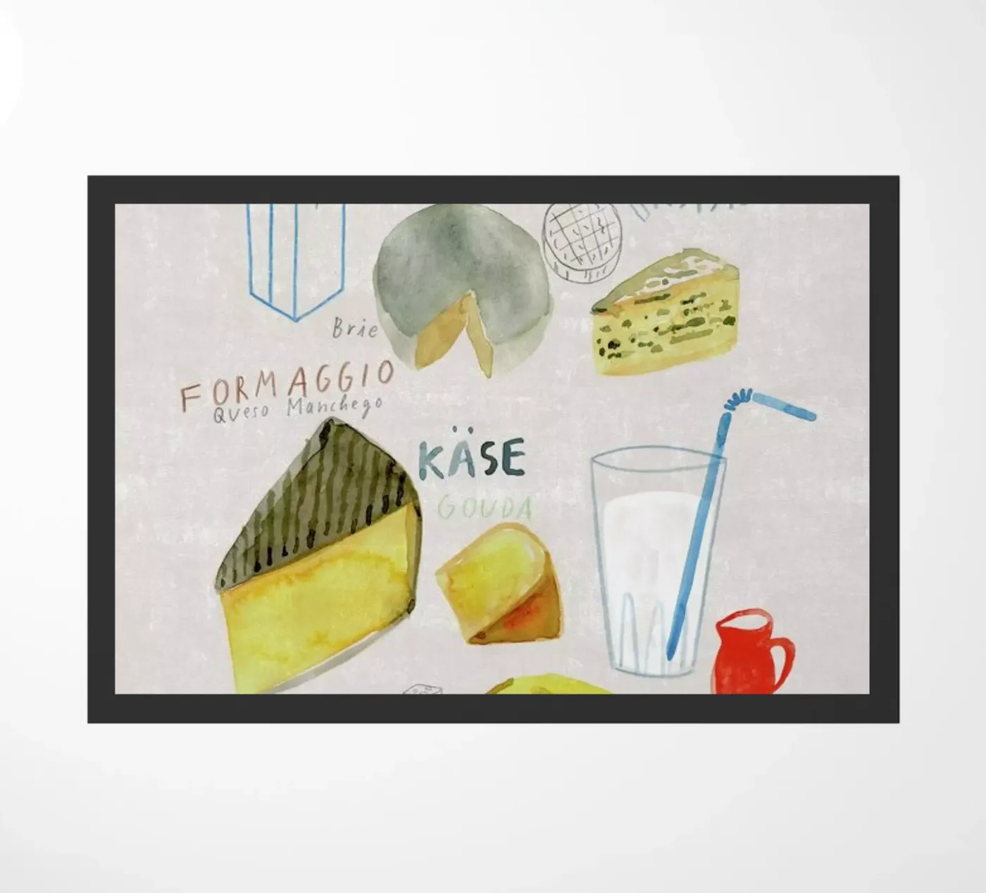 Käse doormat by Rinah Lang