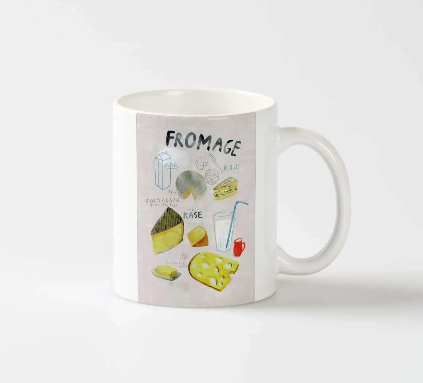 Käse ceramic mug by Rinah Lang