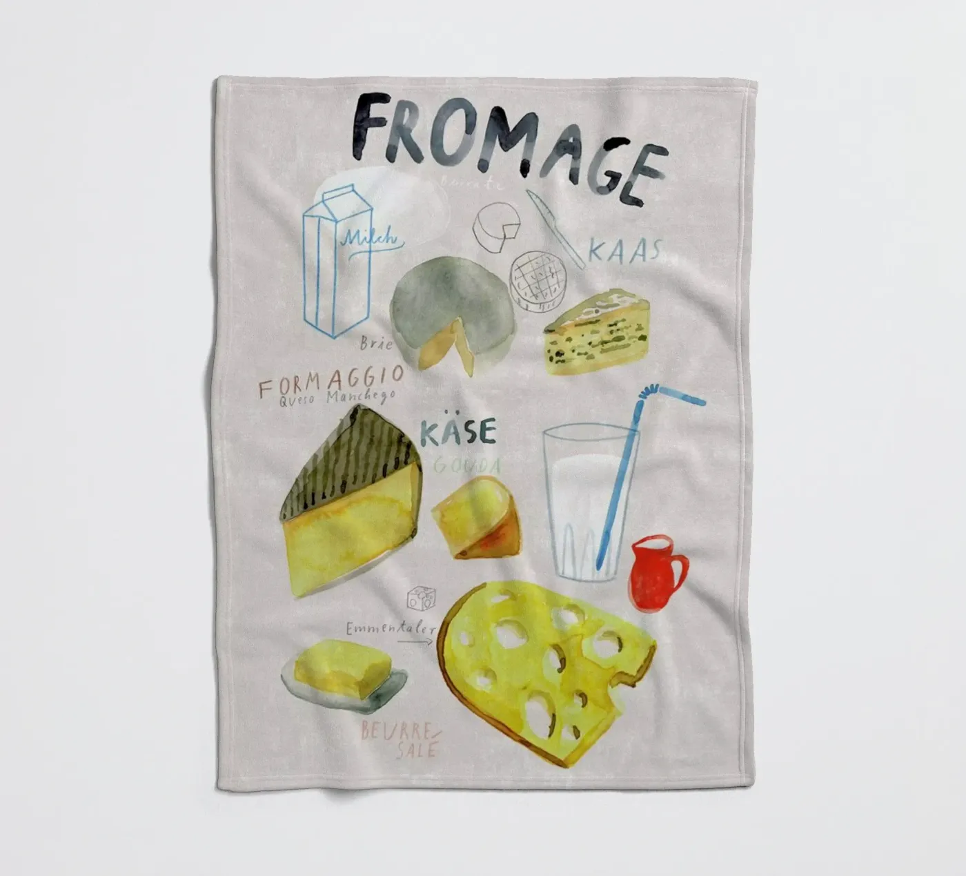 Käse fleecedeken van Rinah Lang