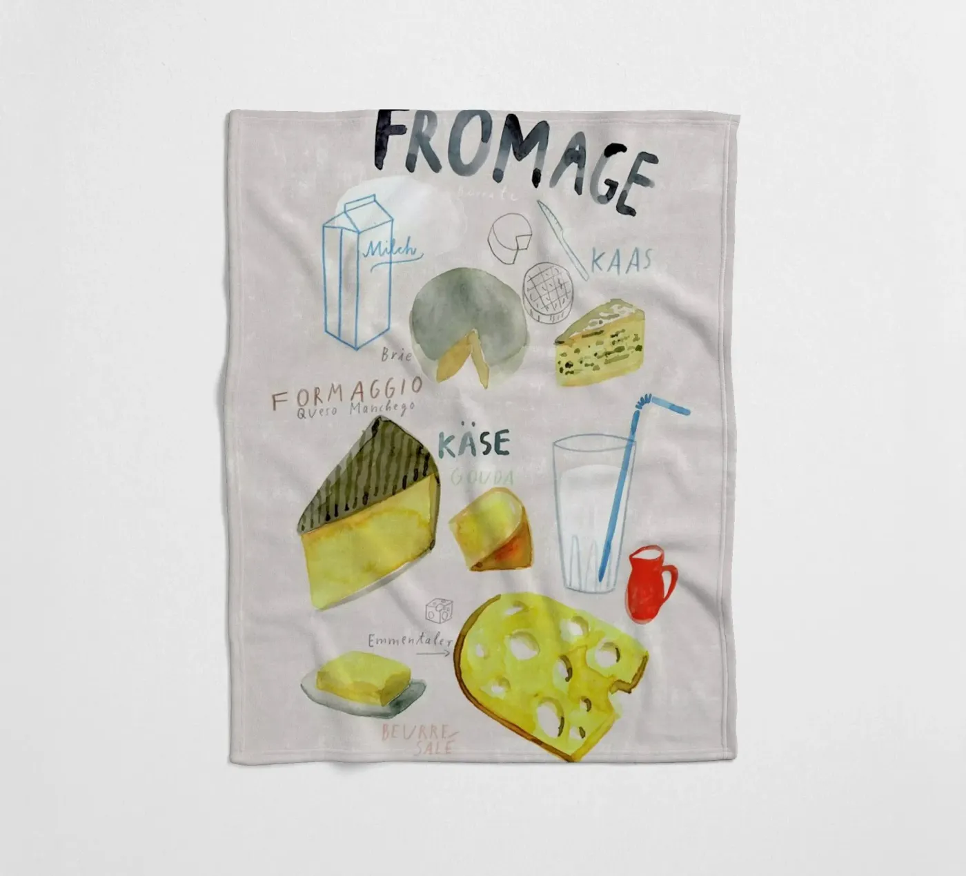 Käse fleecedeken van Rinah Lang