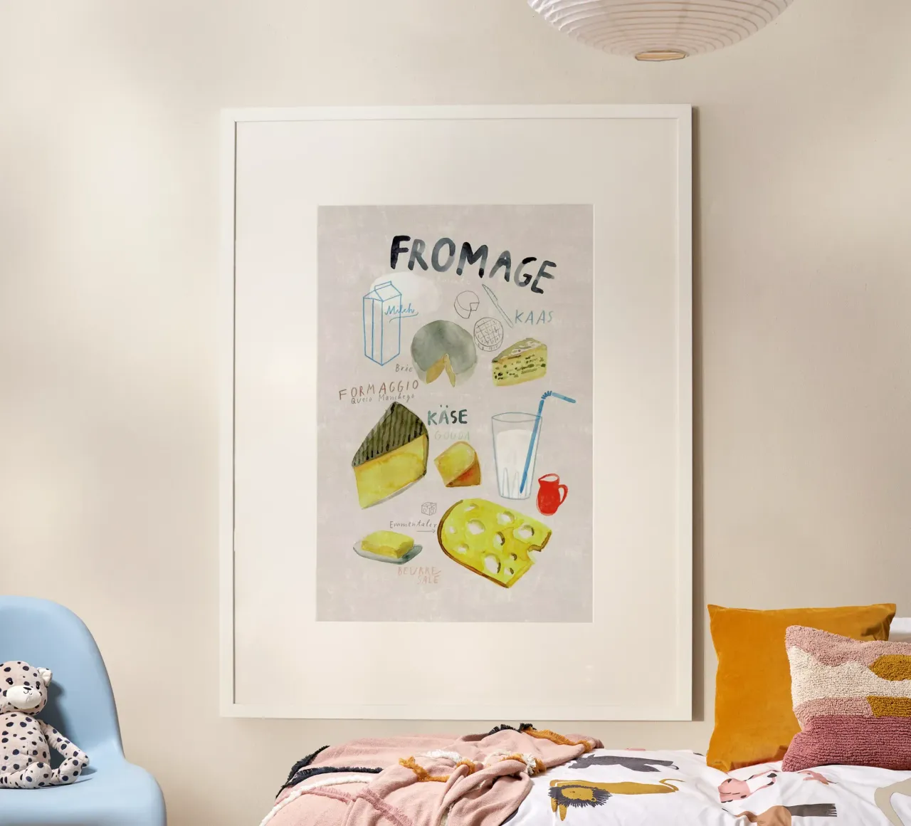 Käse poster con telaio in plastica da Rinah Lang