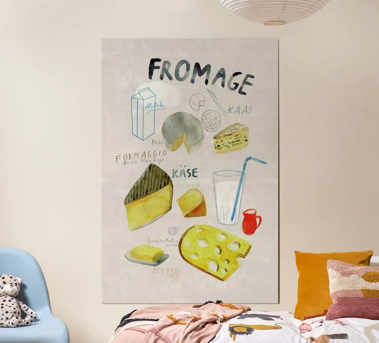 Käse poster con telaio in plastica da Rinah Lang