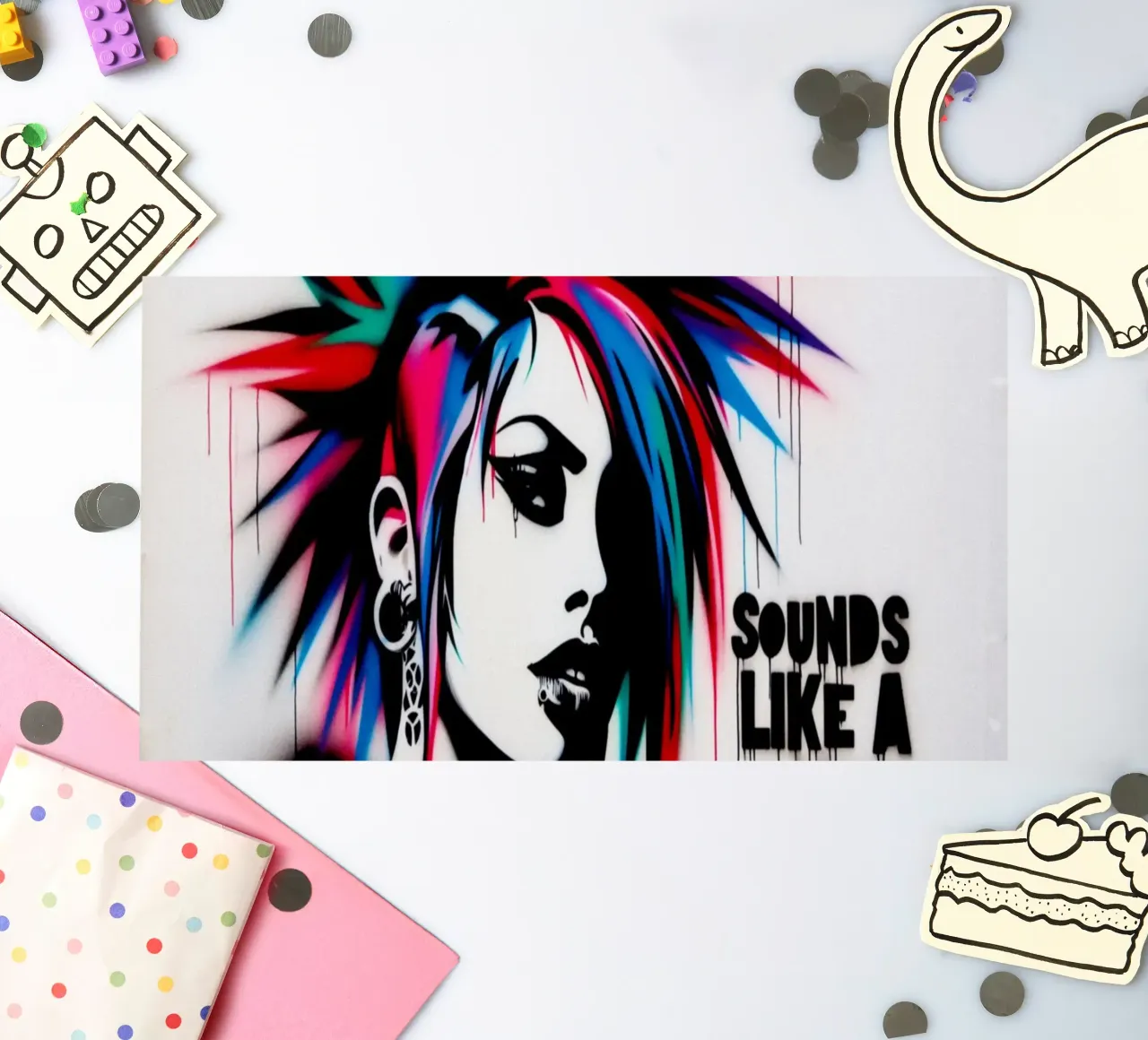 sounds like a you problem – Stencil, Graffiti & Streetart foglio adesivo da STAN Z.
