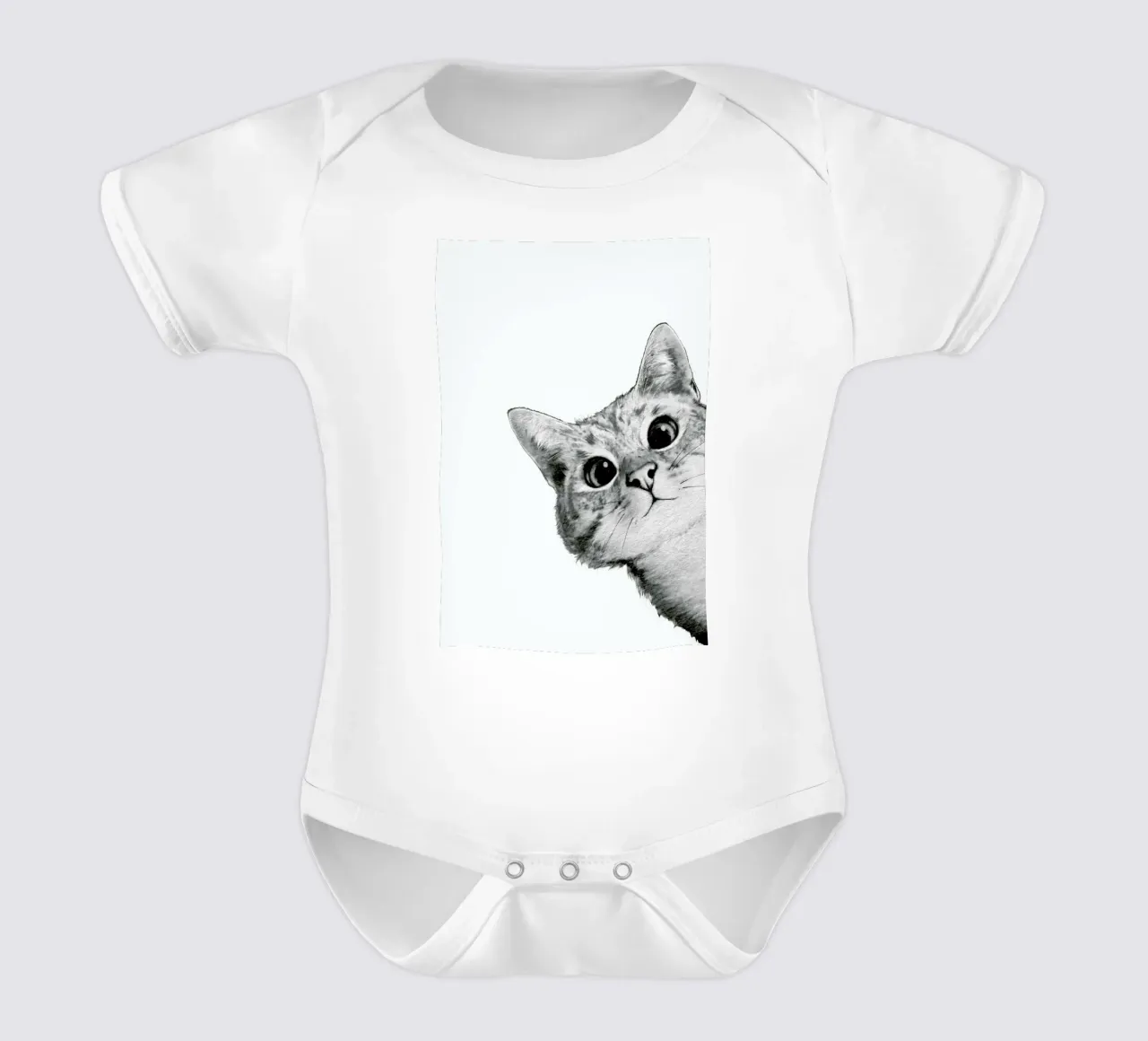 Sneaky Cat body neonato maniche corte da Laura Graves