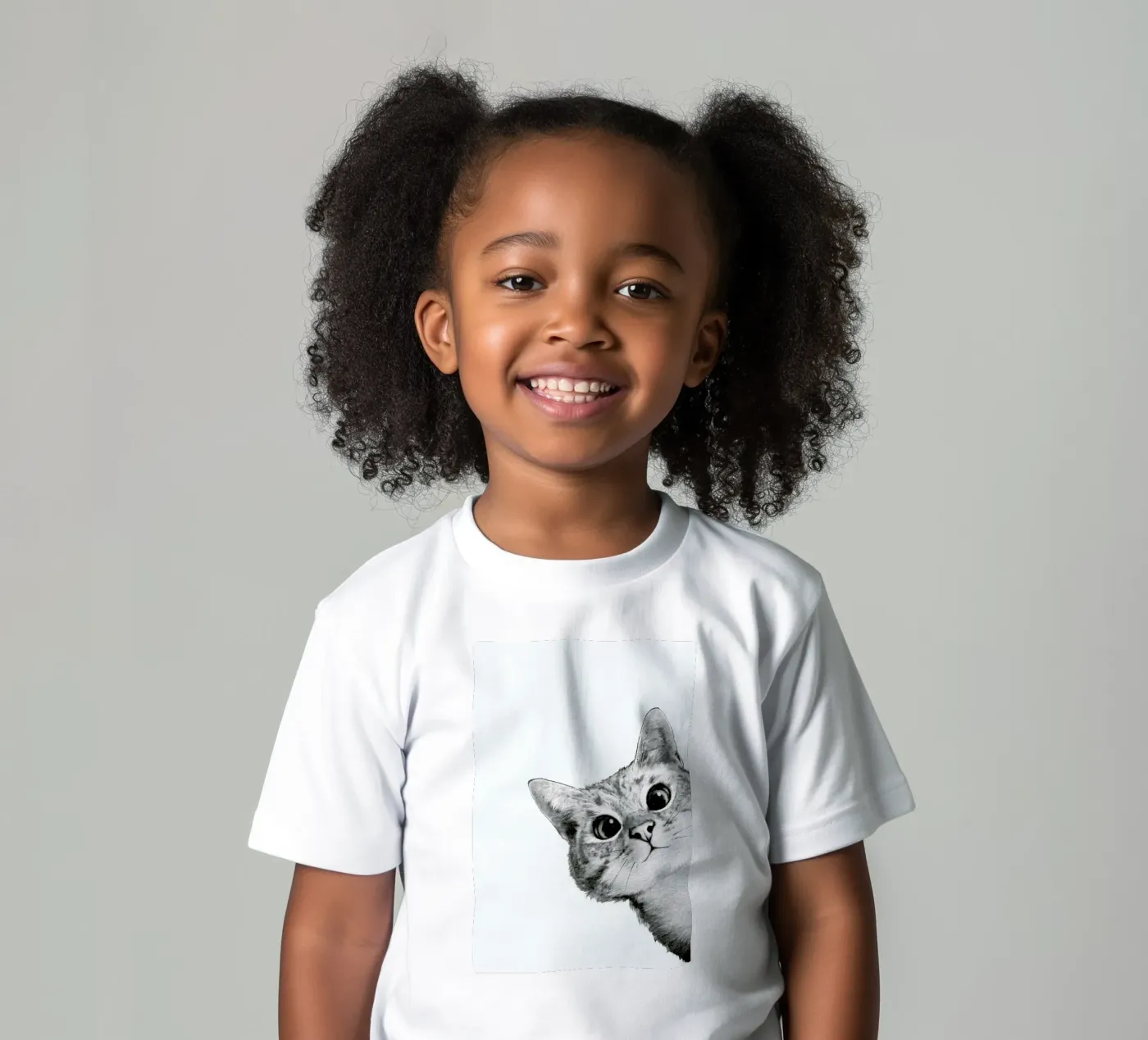 Sneaky Cat t-shirt bambini da Laura Graves