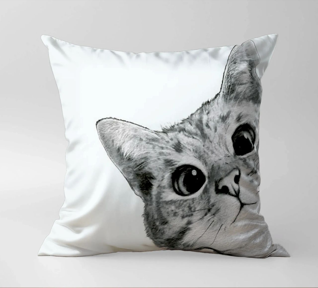 Sneaky Cat decorative cushion by Laura Graves