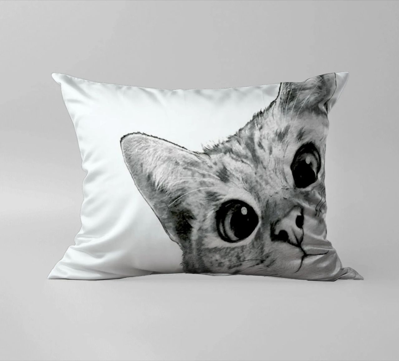 Sneaky Cat decorative cushion by Laura Graves