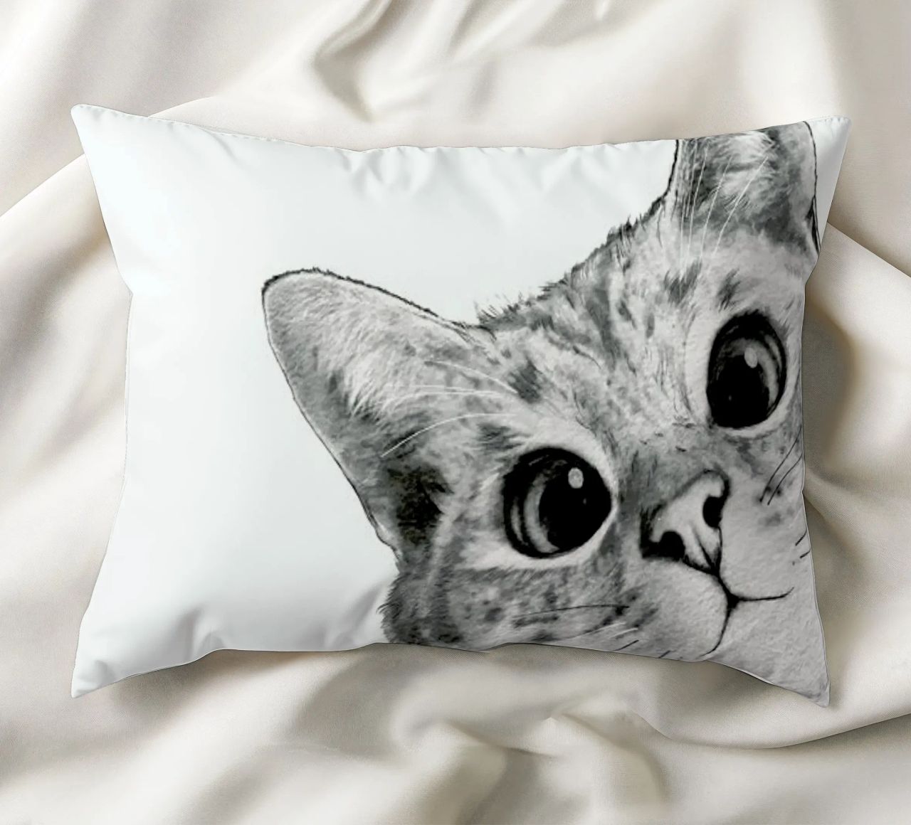 Sneaky Cat decorative cushion by Laura Graves