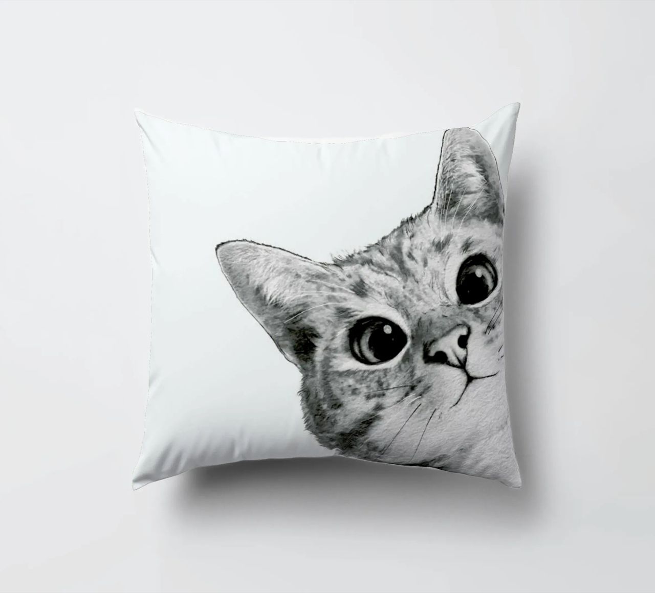 Sneaky Cat decorative cushion by Laura Graves