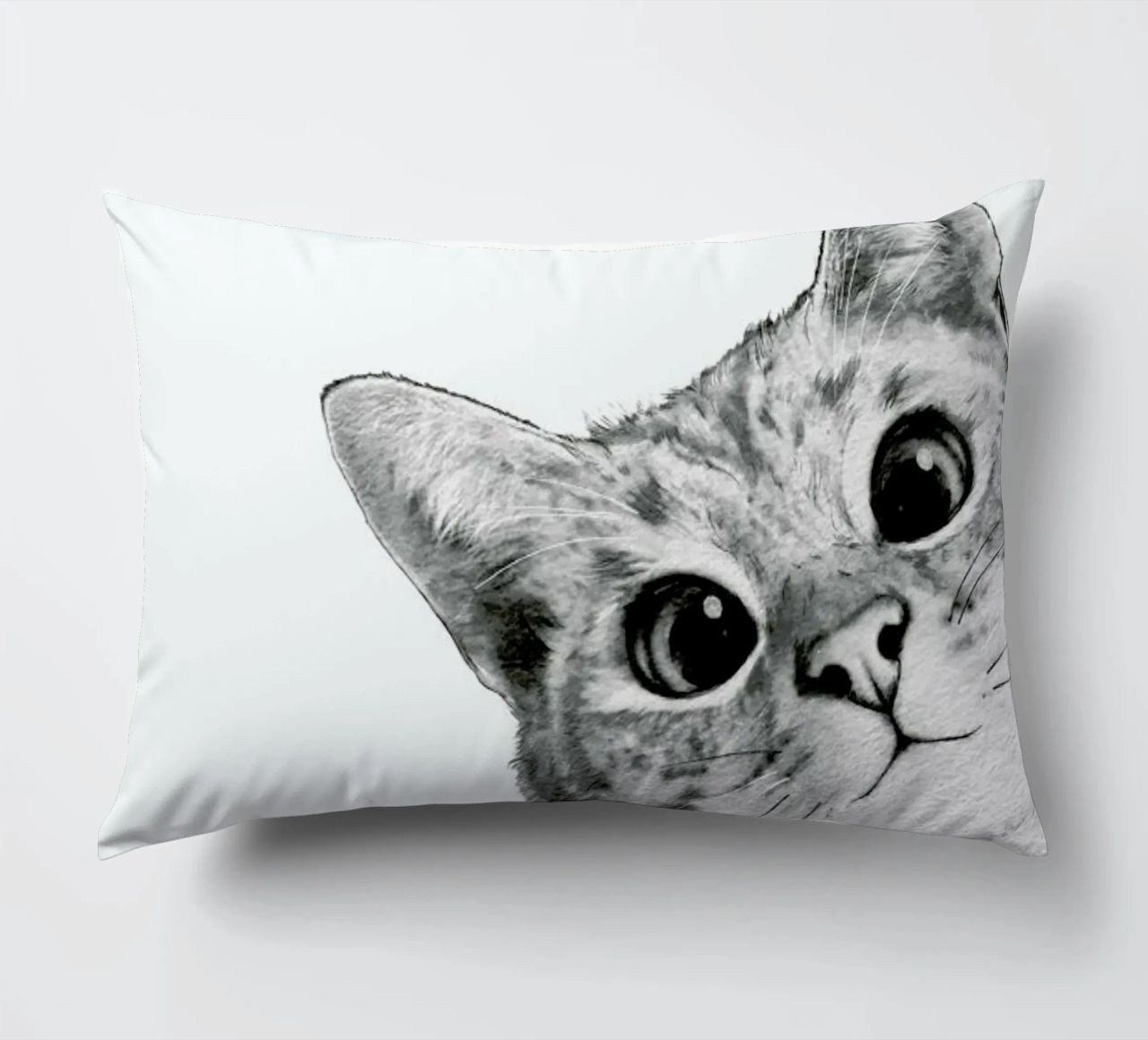Sneaky Cat decorative cushion by Laura Graves