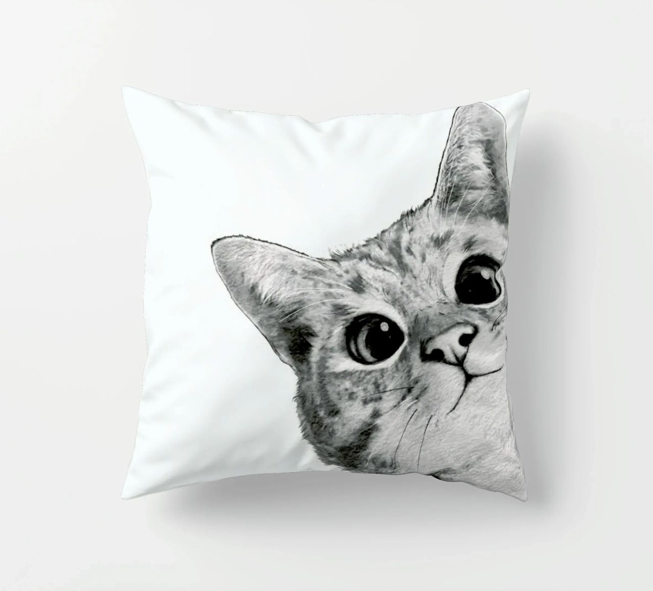 Sneaky Cat decorative cushion by Laura Graves