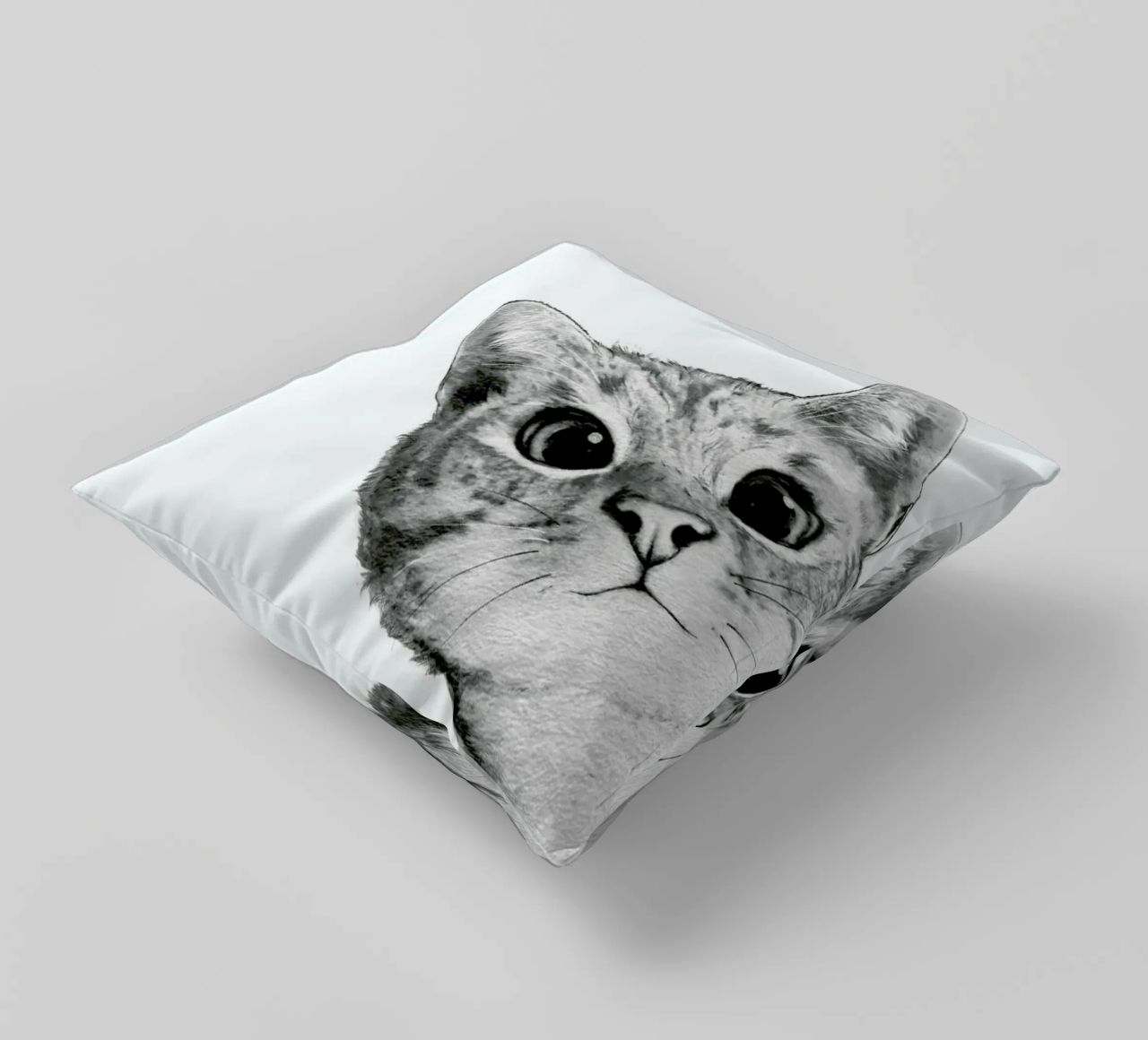 Sneaky Cat decorative cushion by Laura Graves