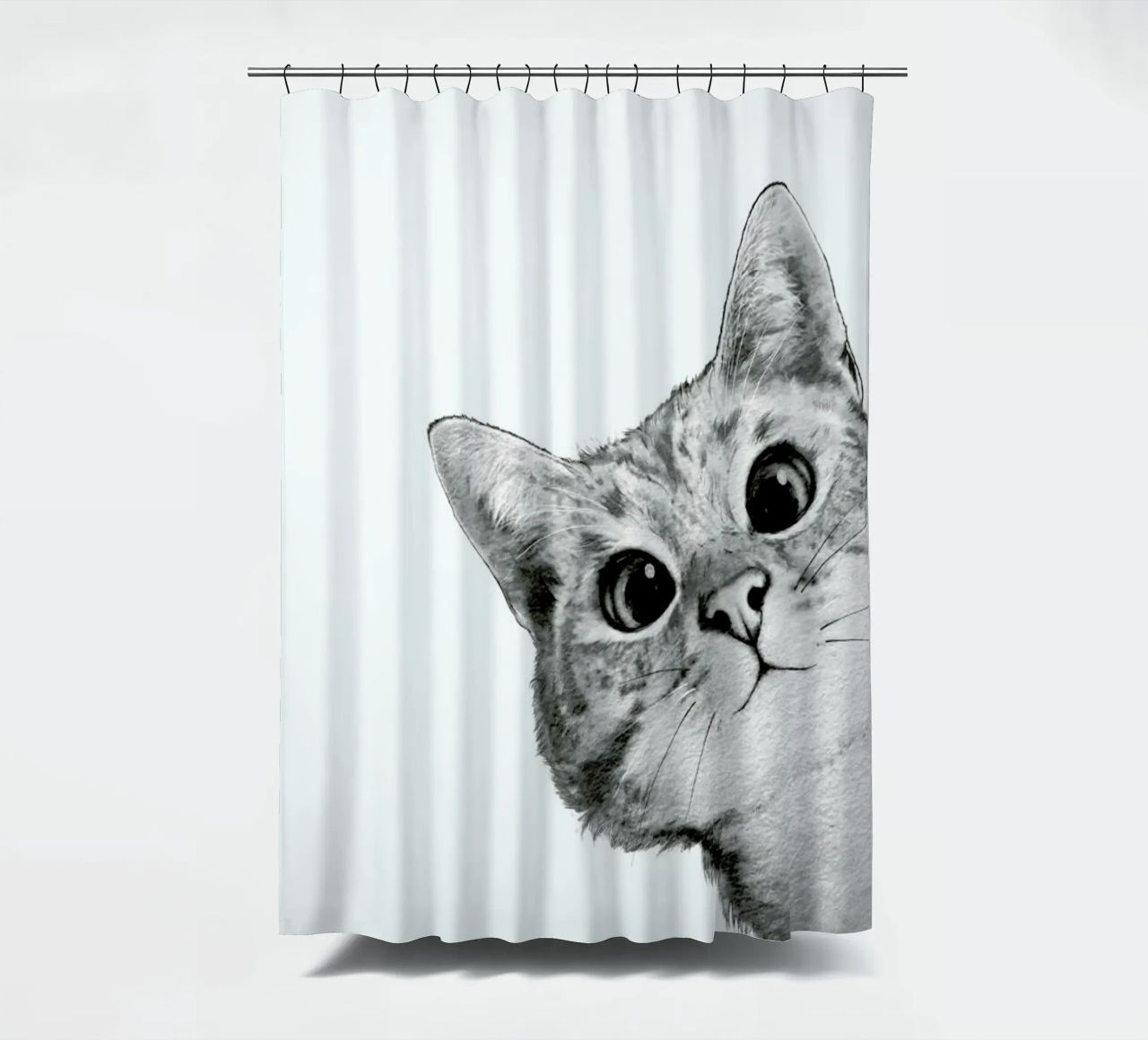 Sneaky Cat Duschvorhang von Laura Graves
