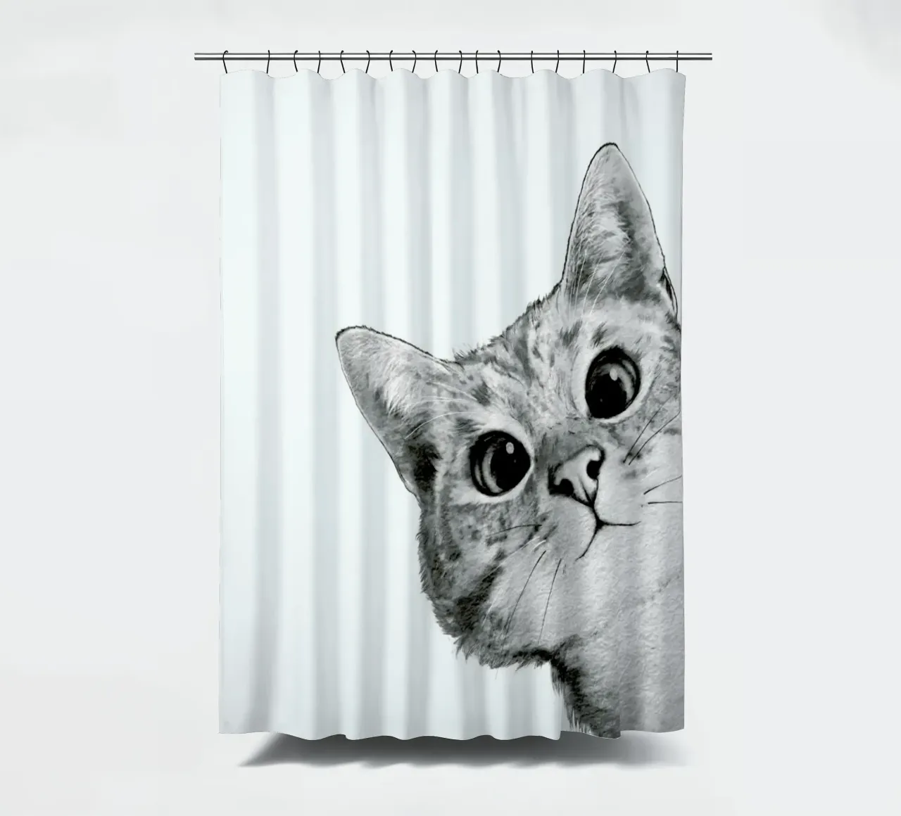 Sneaky Cat tenda da doccia da Laura Graves