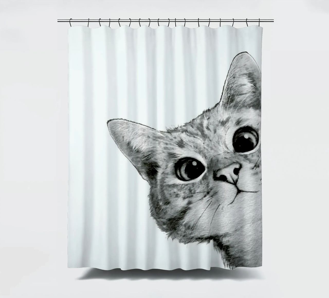 Sneaky Cat Duschvorhang von Laura Graves