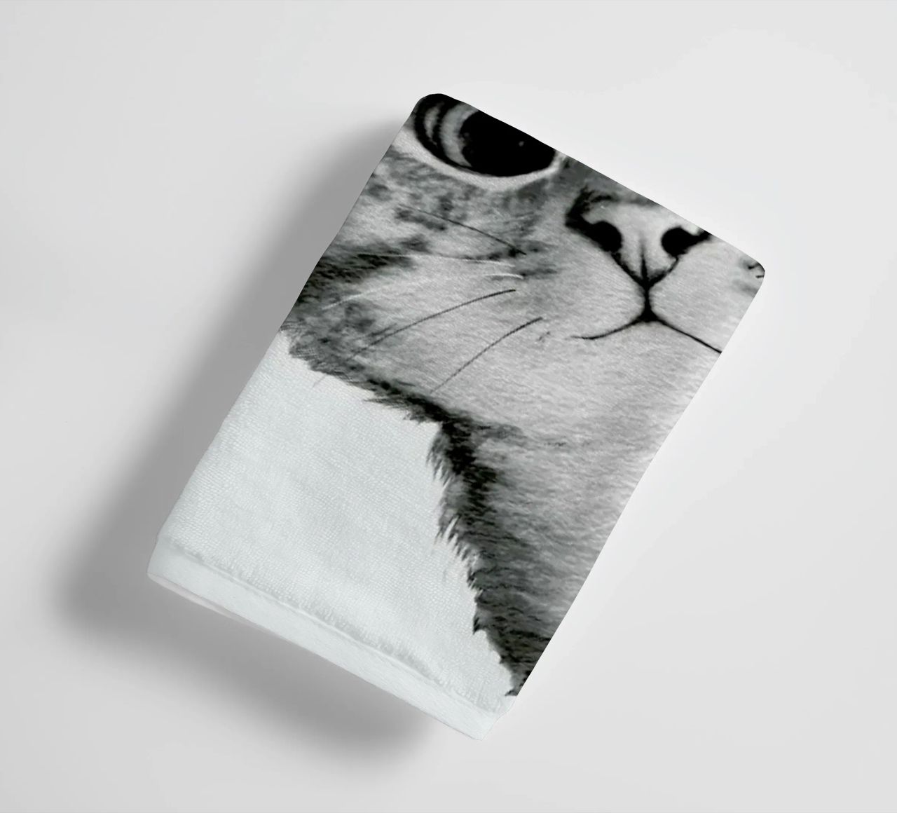 Sneaky Cat towel by Laura Graves
