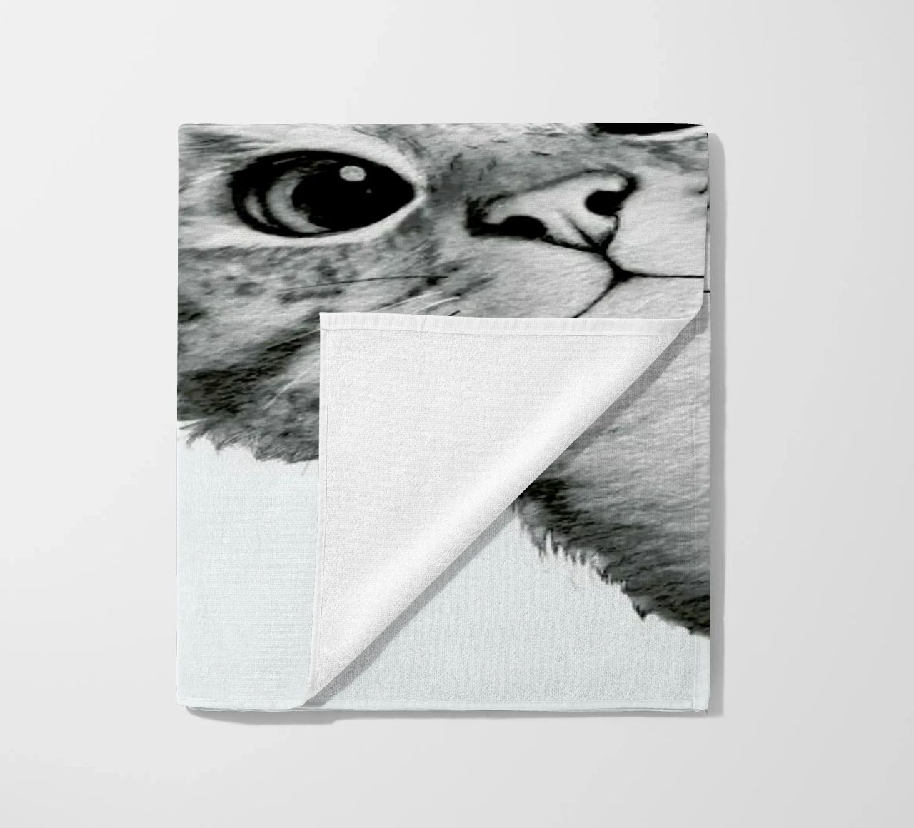 Sneaky Cat beach towel by Laura Graves