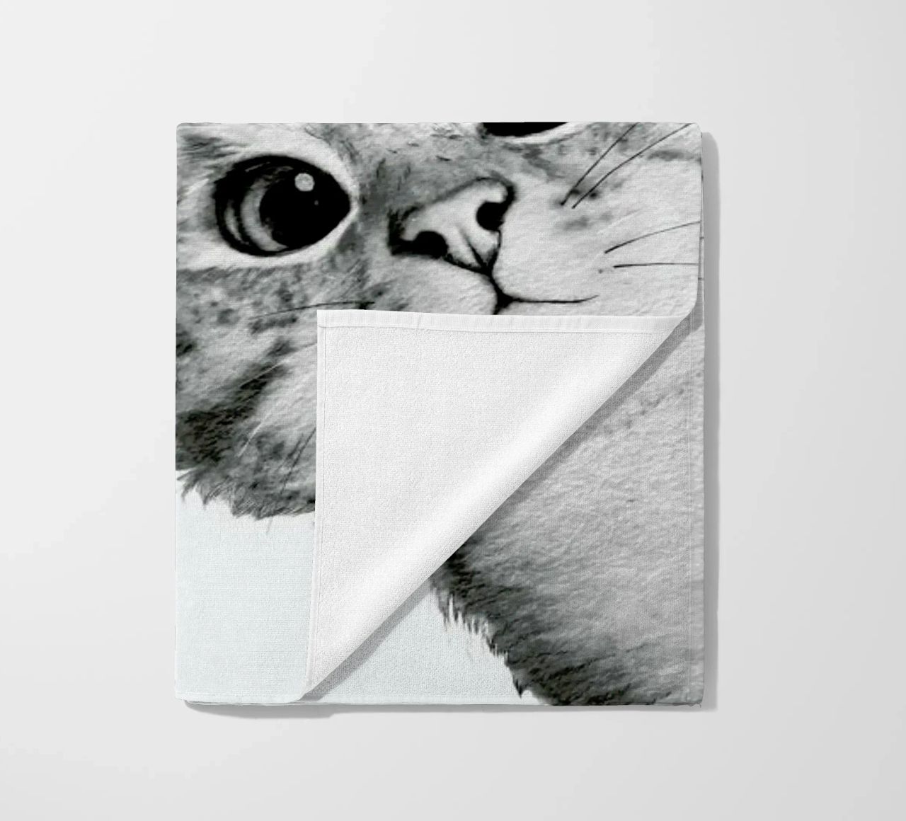 Sneaky Cat beach towel by Laura Graves
