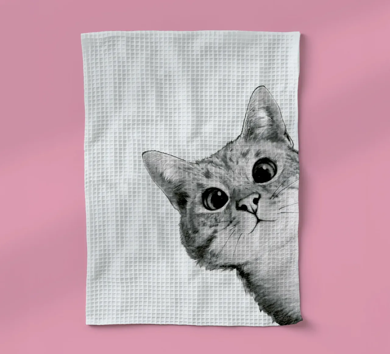 Sneaky Cat Geschirrtuch von Laura Graves