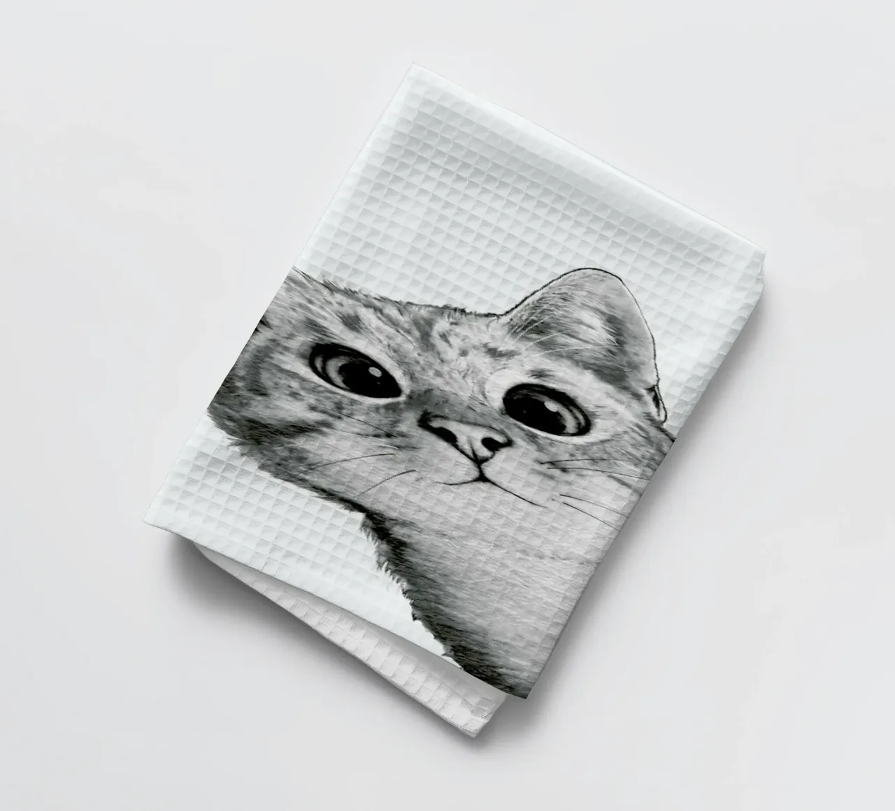 Sneaky Cat theedoek van Laura Graves