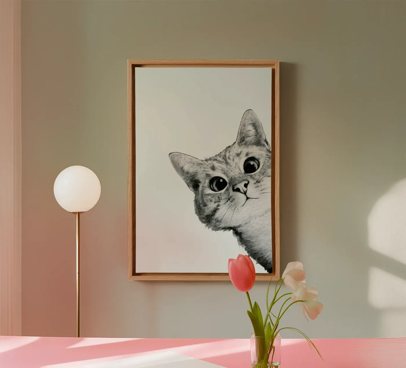 Sneaky Cat tela da Laura Graves