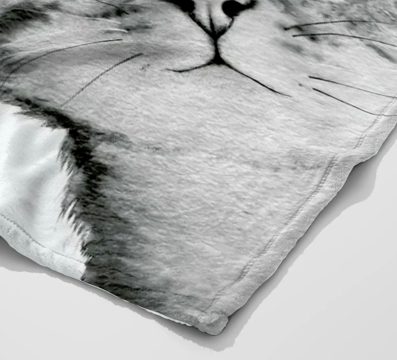 Sneaky Cat fleece blanket by Laura Graves