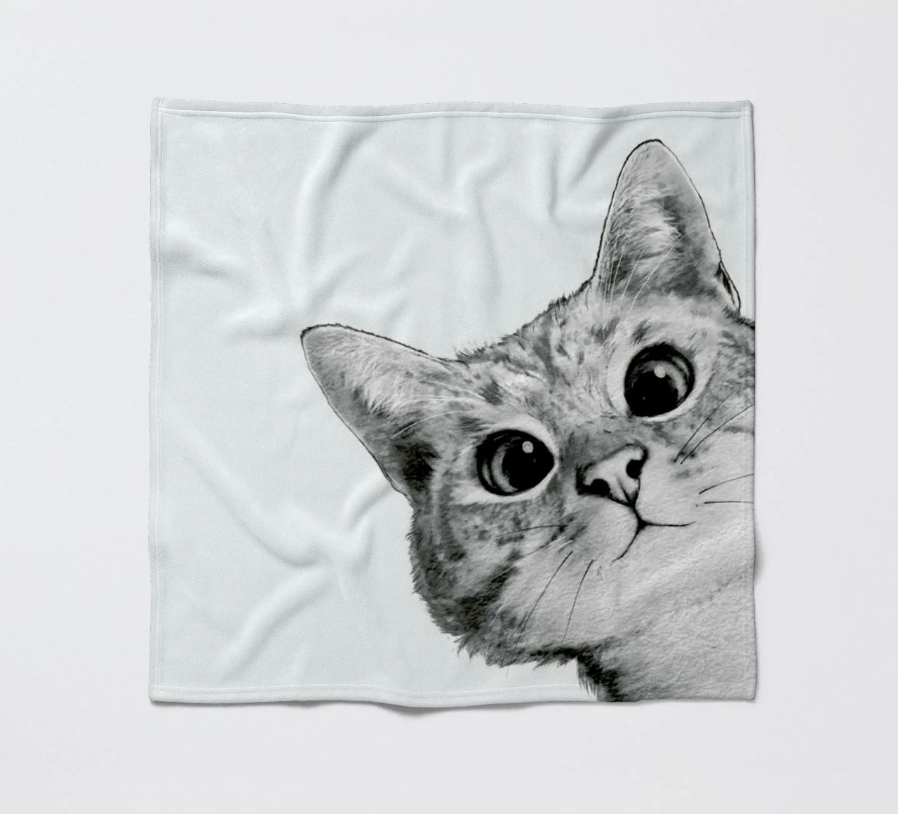 Sneaky Cat fleece blanket by Laura Graves