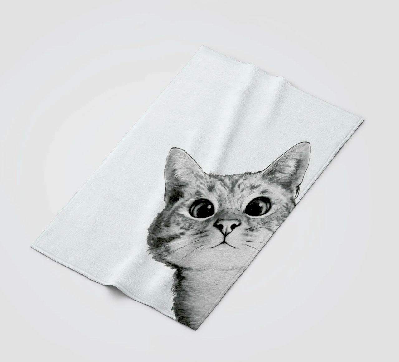 Sneaky Cat fleece blanket by Laura Graves