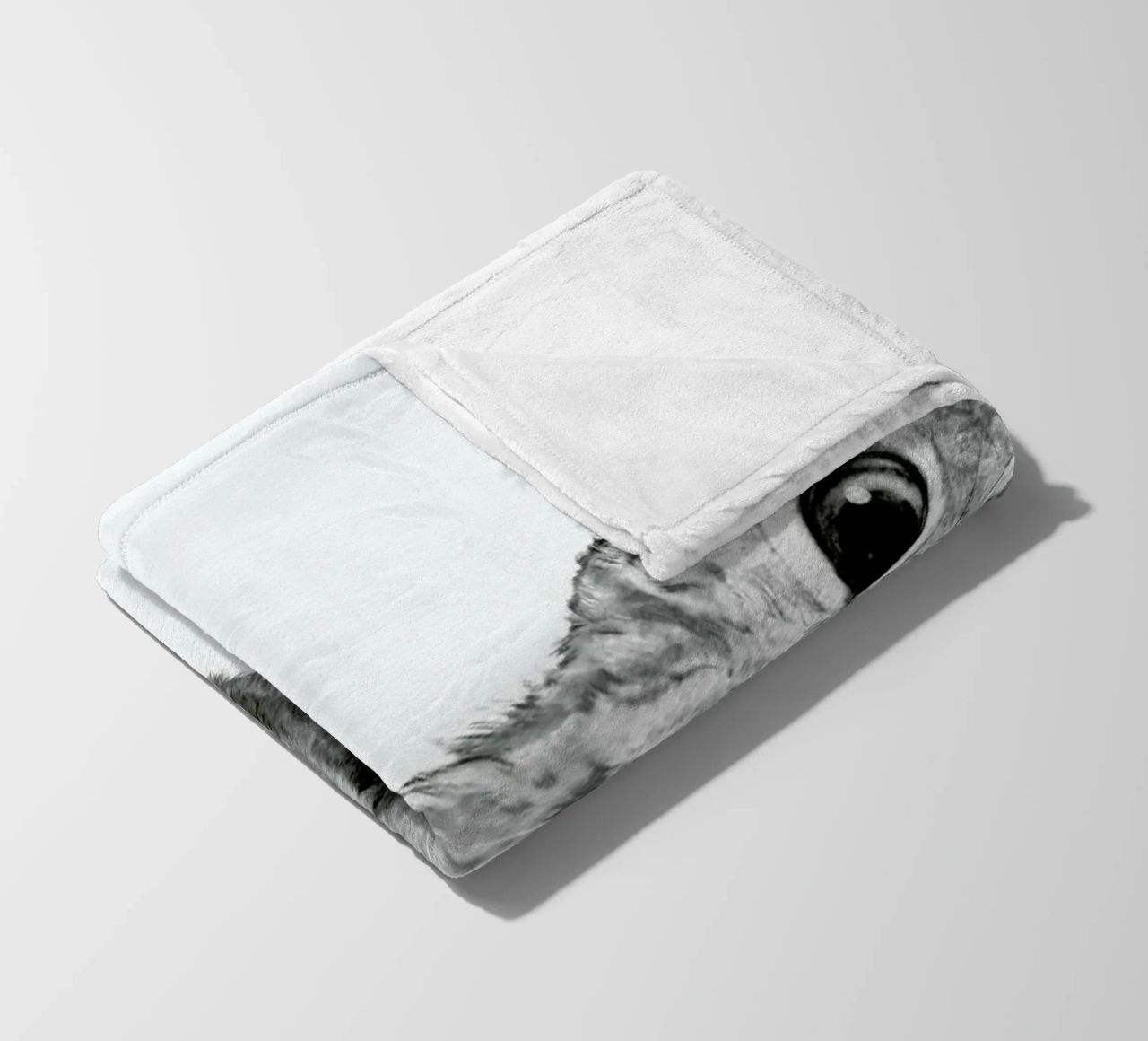 Sneaky Cat fleece blanket by Laura Graves