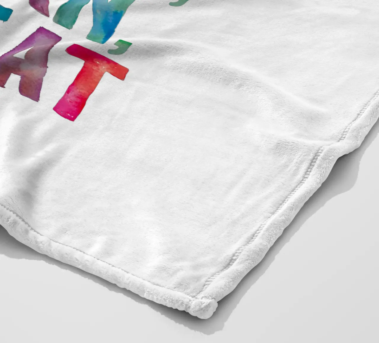 Show Up Do Your Best Be Kind Learn Repeat Rainbow Typography fleece blanket by THE MOTIVATED TYPE