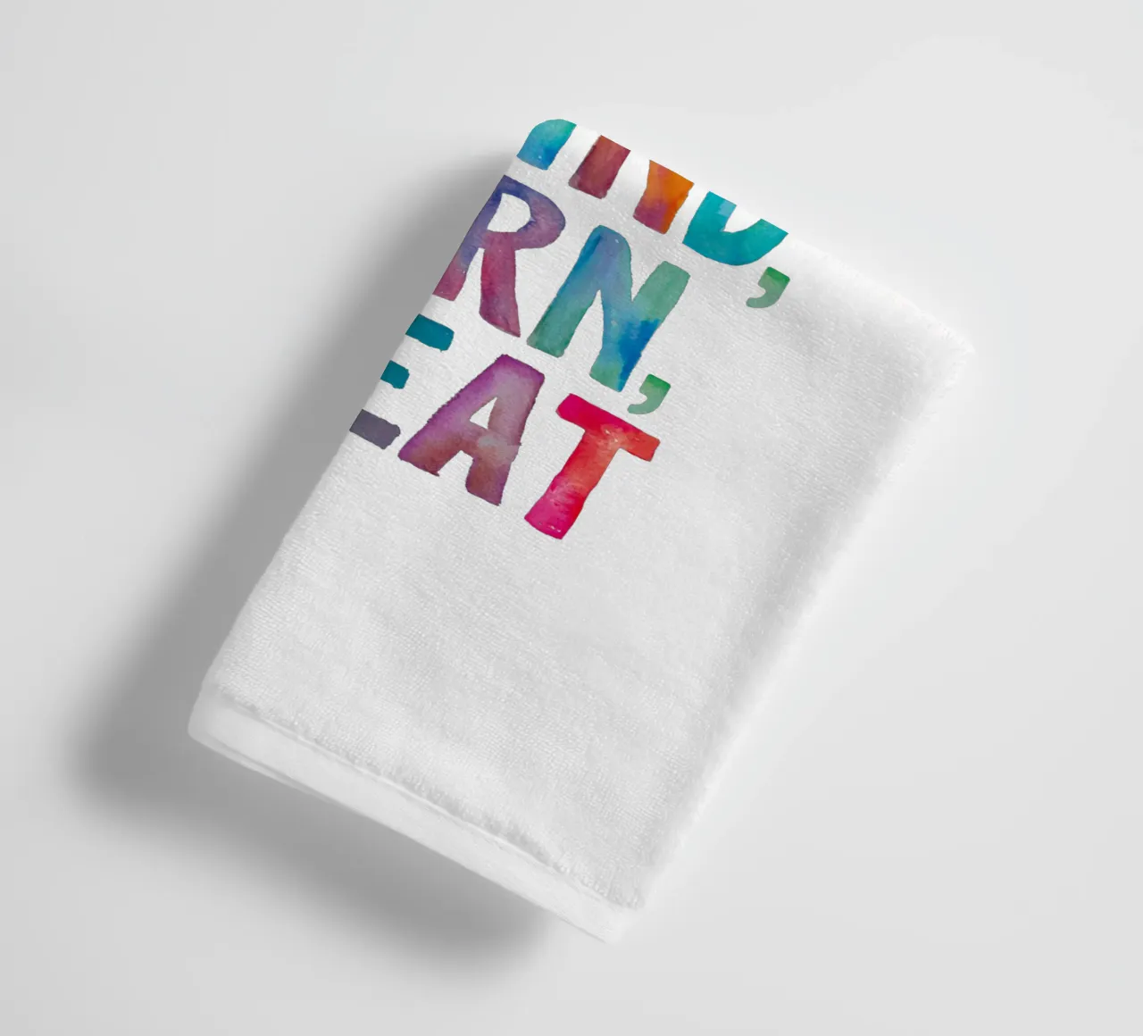 Show Up Do Your Best Be Kind Learn Repeat Rainbow Typographie serviette de bain de THE MOTIVATED TYPE