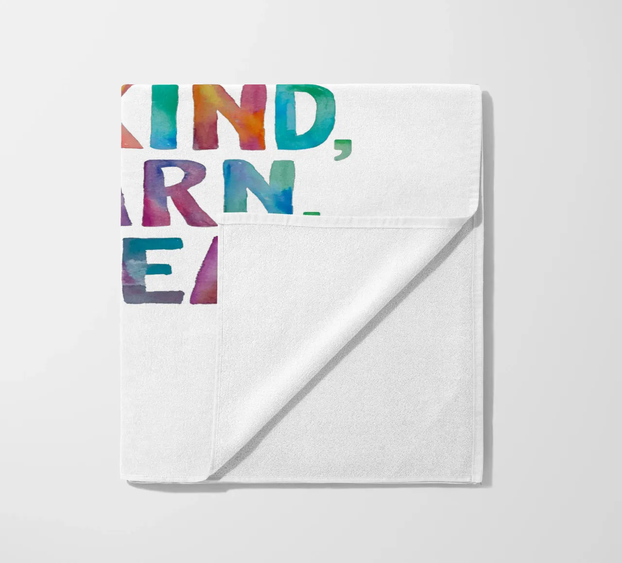 Show Up Do Your Best Be Kind Learn Repeat Rainbow Typographie serviette de plage de THE MOTIVATED TYPE