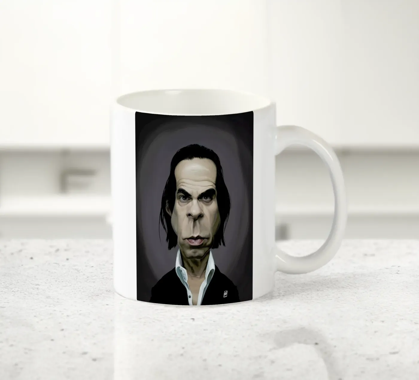 Nick Cave ceramic mug by Rob Art | Illustration