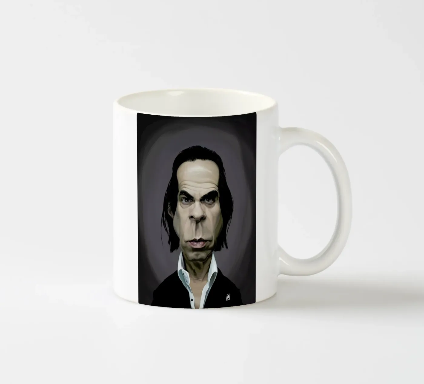 Nick Cave ceramic mug by Rob Art | Illustration