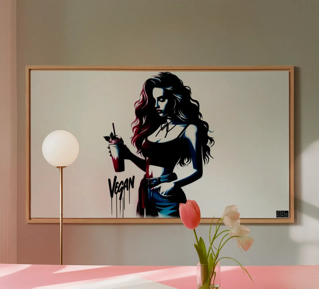 vegan smoothie – Stencil, Graffiti & Streetart alluminio dibond da STAN Z.
