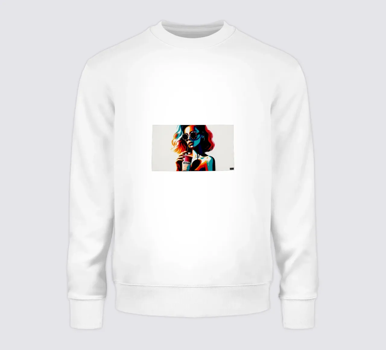 vegan smoothie – Stencil, Graffiti & Streetart Sweatshirt von STAN Z.