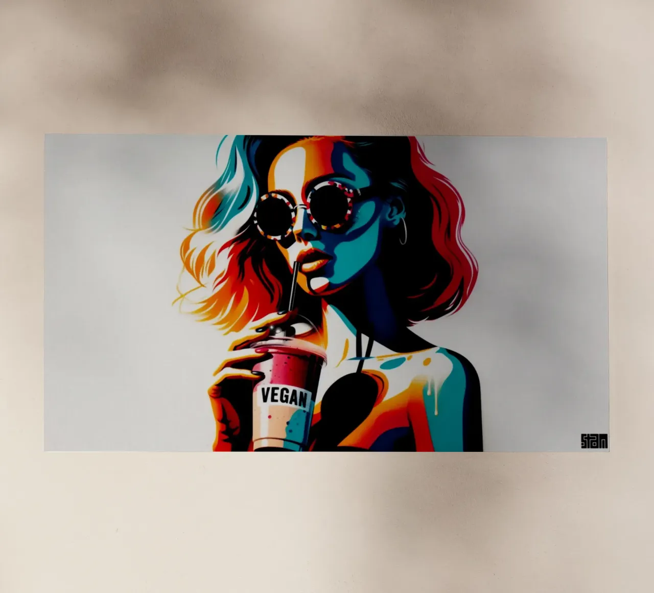 vegan smoothie – Stencil, Graffiti & Streetart pellicola backlit da STAN Z.