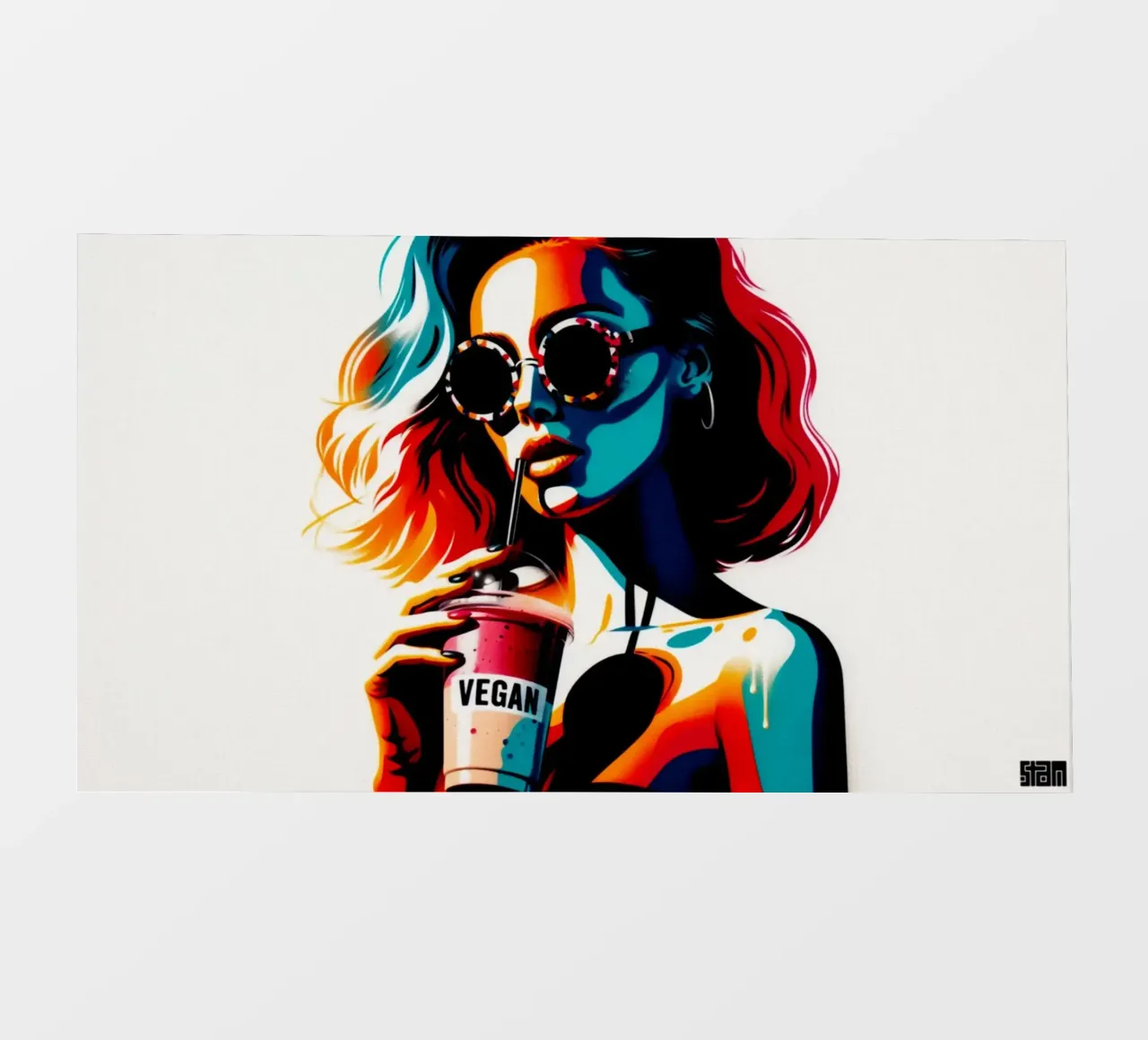 vegan smoothie – Stencil, Graffiti & Streetart pellicola backlit da STAN Z.