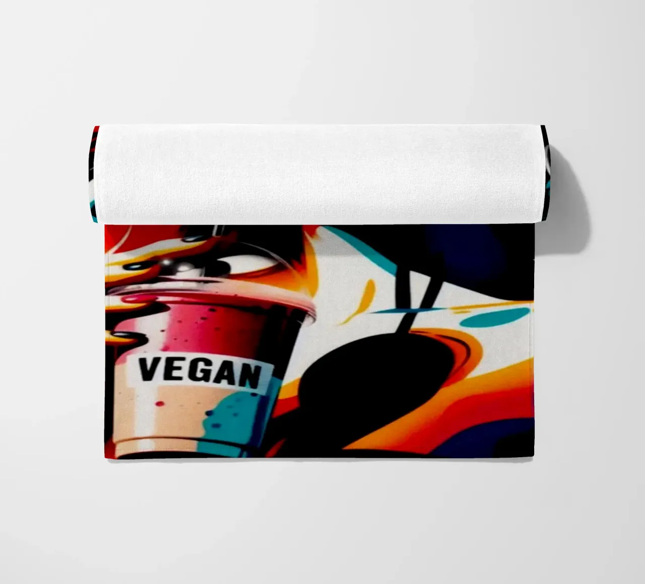vegan smoothie – Stencil, Graffiti & Streetart telo mare da STAN Z.