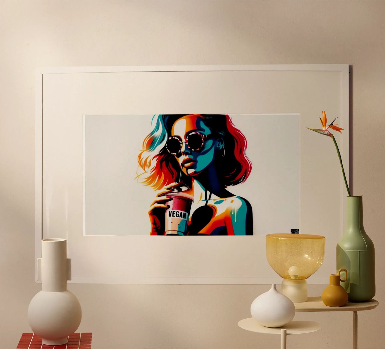 vegan smoothie – Stencil, Graffiti & Streetart Poster von STAN Z.